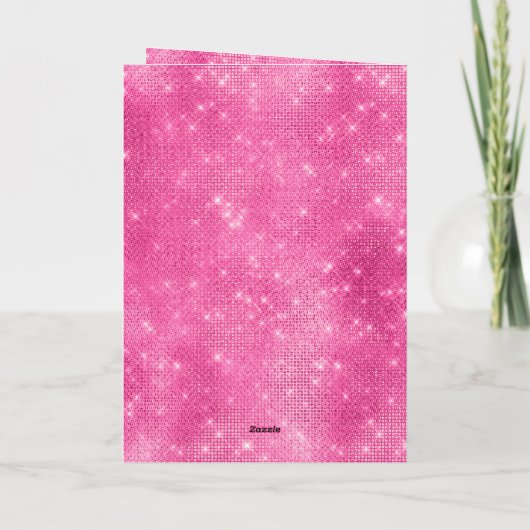 Roze Sparkle Jeweled Butterfly Kaart (Achterkant)
