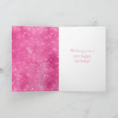 Roze Sparkle Jeweled Butterfly Kaart (Binnen)