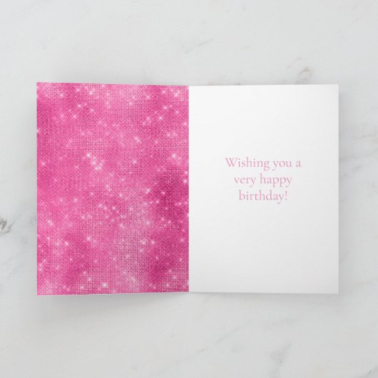 Roze Sparkle Jeweled Butterfly Kaart (Binnen)