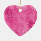 Roze Sparkle Jeweled Butterfly Naam Keramisch Ornament (Achterkant)