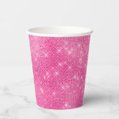 Roze Sparkle Jeweled Butterfly Papieren Bekers (Achterkant)