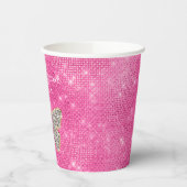 Roze Sparkle Jeweled Butterfly Papieren Bekers (Links)
