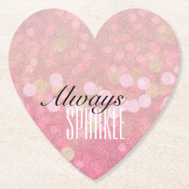 Roze Sparkle Kartonnen Onderzetters