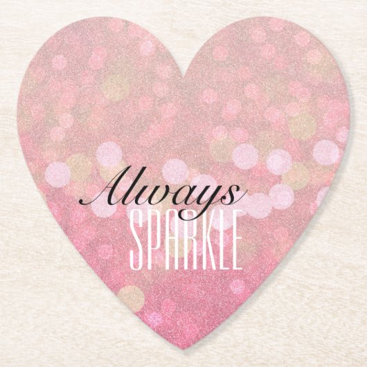 Roze Sparkle Kartonnen Onderzetters (Voorkant)