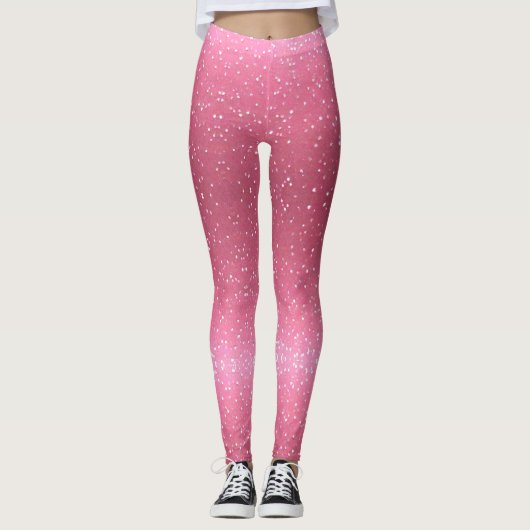 Roze Sparkle Leggings (Voorkant)