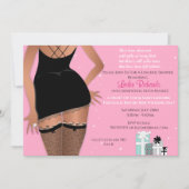 Roze Sparkle Lingerie Bridal Showuitnodiging Kaart (Voorkant)