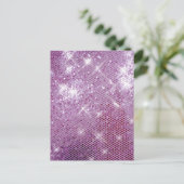 Roze Sparkle-look Briefkaart (Staand voorkant)