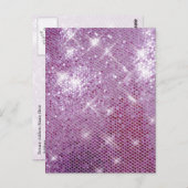 Roze Sparkle-look Briefkaart (Voorkant / Achterkant)