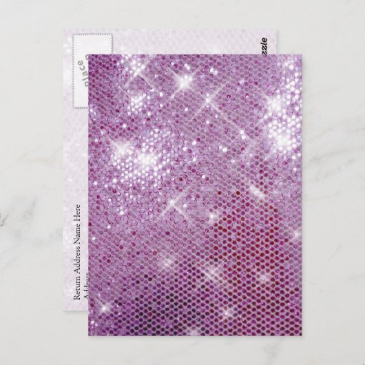 Roze Sparkle-look Briefkaart (Voorkant / Achterkant)