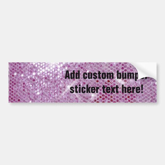 Roze Sparkle-look Bumpersticker (Voorkant)