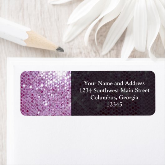 Roze Sparkle-look Etiket (Insitu)