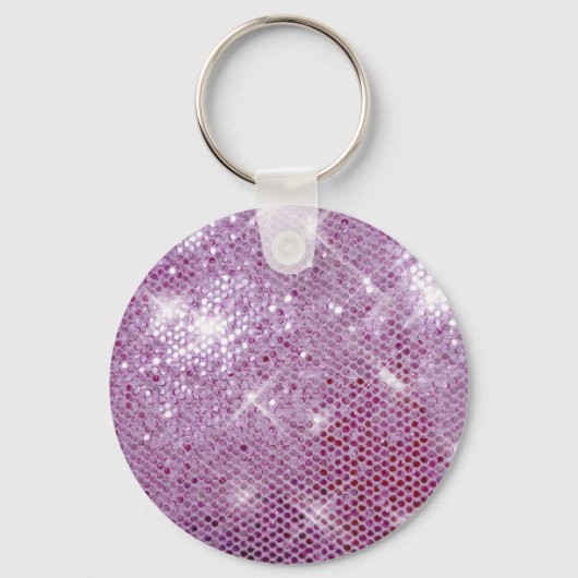 Roze Sparkle-look Sleutelhanger (Voorkant)