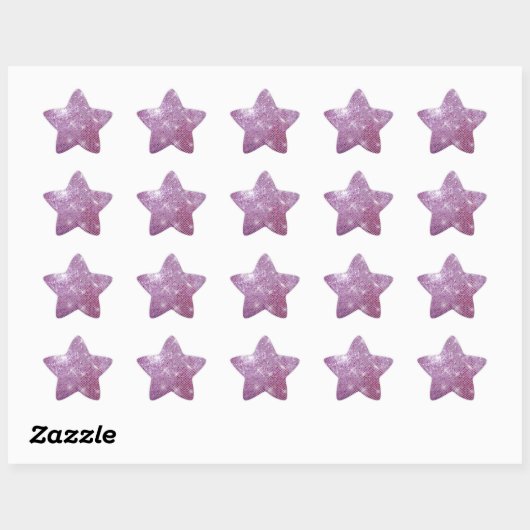 Roze Sparkle-look Ster Sticker (Vel)