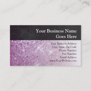 Roze Sparkle-look Visitekaartje