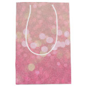 Roze Sparkle Medium Cadeauzakje (Voorkant)