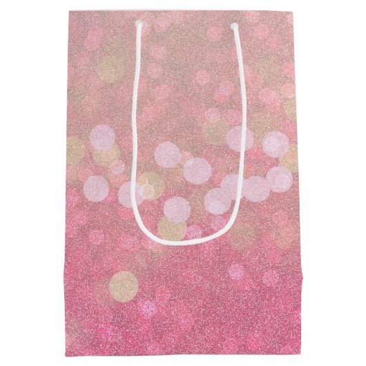 Roze Sparkle Medium Cadeauzakje (Achterkant)