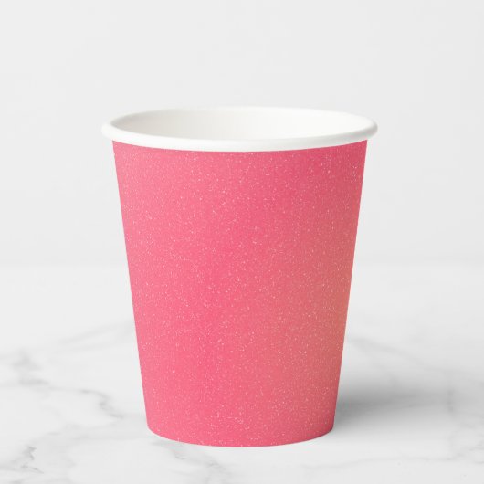 Roze Sparkle Paper Cup Papieren Bekers (Voorkant)
