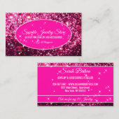 roze Sparkle Pink Glitz Glam Starlust light Visitekaartje (Voorkant / Achterkant)