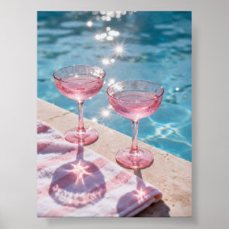 Roze Sparkle Poolside Print
