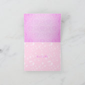 Roze Sparkle Princess Bedankt Card (Binnen)