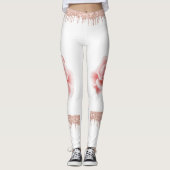 Roze Sparkle Roos Leggings (Voorkant)