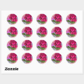 Roze sparkle Roos Rainbow Pastel Birthday Party Ronde Sticker (Vel)