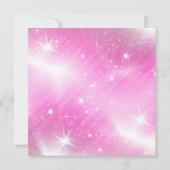 Roze Sparkle Roze Vrijgezellenfeest Kaart (Achterkant)