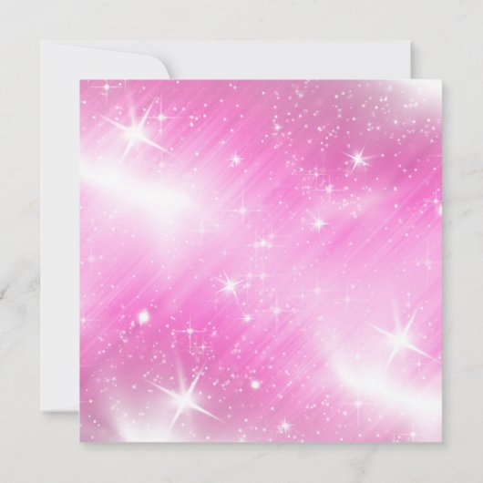 Roze Sparkle Roze Vrijgezellenfeest Kaart (Achterkant)