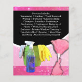 Roze Sparkle Schoonmaak Service Zakelijk Flyer (Achterkant)