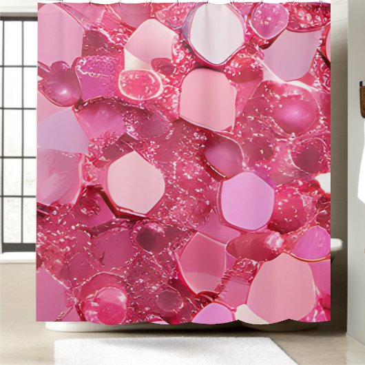 Roze Sparkle Sequin Douchegordijn