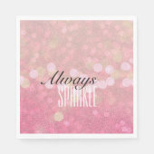 Roze Sparkle Servet (Voorkant)