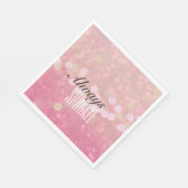 Roze Sparkle Servet (Hoek)