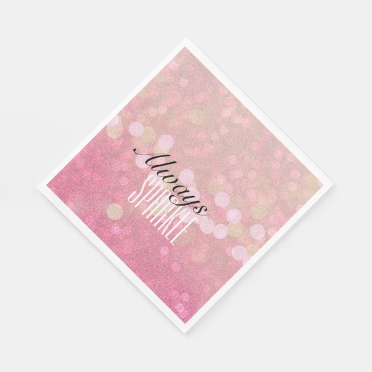 Roze Sparkle Servet (Hoek)