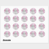 Roze Sparkle Sneeuwvlok Quinceanera Sticker (Vel)