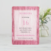 Roze Sparkle Tinsel Stripes 21e verjaardag Kaart (Staand voorkant)