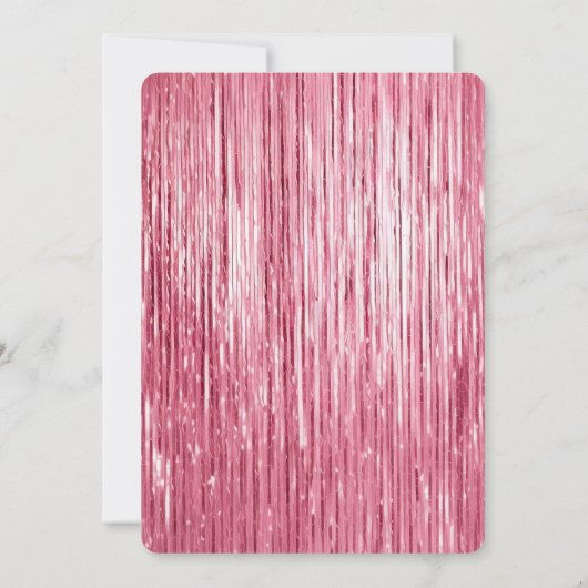 Roze Sparkle Tinsel Stripes 21e verjaardag Kaart (Achterkant)