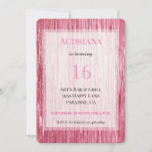 Roze Sparkle Tinsel Stripes 21e verjaardag Kaart (Voorkant)