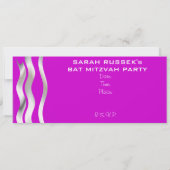 Roze sparkle VIP Bat Mitzvah Kaart (Achterkant)