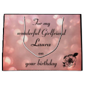 roze sparkle Vriendin Verjaardag Groot Cadeauzakje (Voorkant)