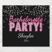 Roze Sparkle, vrijgezellenfeest Bier Etiket (Enkel label)
