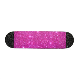 Roze Sparkle w Black Star Ends Girls Skateboard