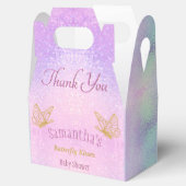 Roze Sparkle Whimsical Butterfly Baby shower Bedankdoosjes (Geopend)