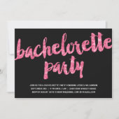 Roze Sparkles | Glitter Kijk Bachelorette Party Kaart (Voorkant)