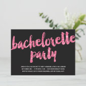 Roze Sparkles | Glitter Kijk Bachelorette Party Kaart (Staand voorkant)