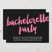 Roze Sparkles | Glitter Kijk Bachelorette Party Kaart (Voorkant / Achterkant)