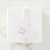 Roze Sparkles Laat Liefde Sparkle Bruiloft Dank u Bedankjes Labels (In situ)