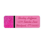 Roze Sparkles Return Address Labels (Voorkant)