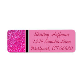 Roze Sparkles Return Address Labels