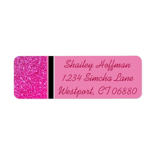 Roze Sparkles Return Address Labels (Voorkant)