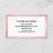 Roze Sparkles Silk Hair & Makeup Trendy Visitekaartje (Achterkant)
